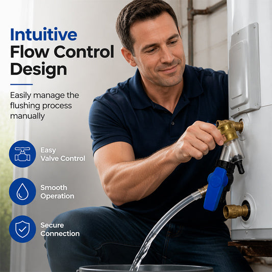 Universal Water Heater Cleaning Kit – Chemical-Free Sediment Remover with Rubber Gaskets