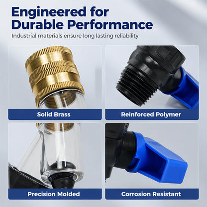 Universal Water Heater Cleaning Kit – Chemical-Free Sediment Remover with Rubber Gaskets