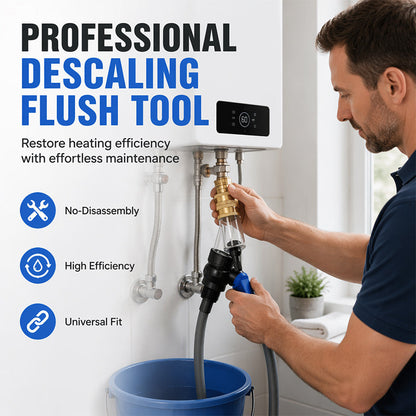 Universal Water Heater Cleaning Kit – Chemical-Free Sediment Remover with Rubber Gaskets