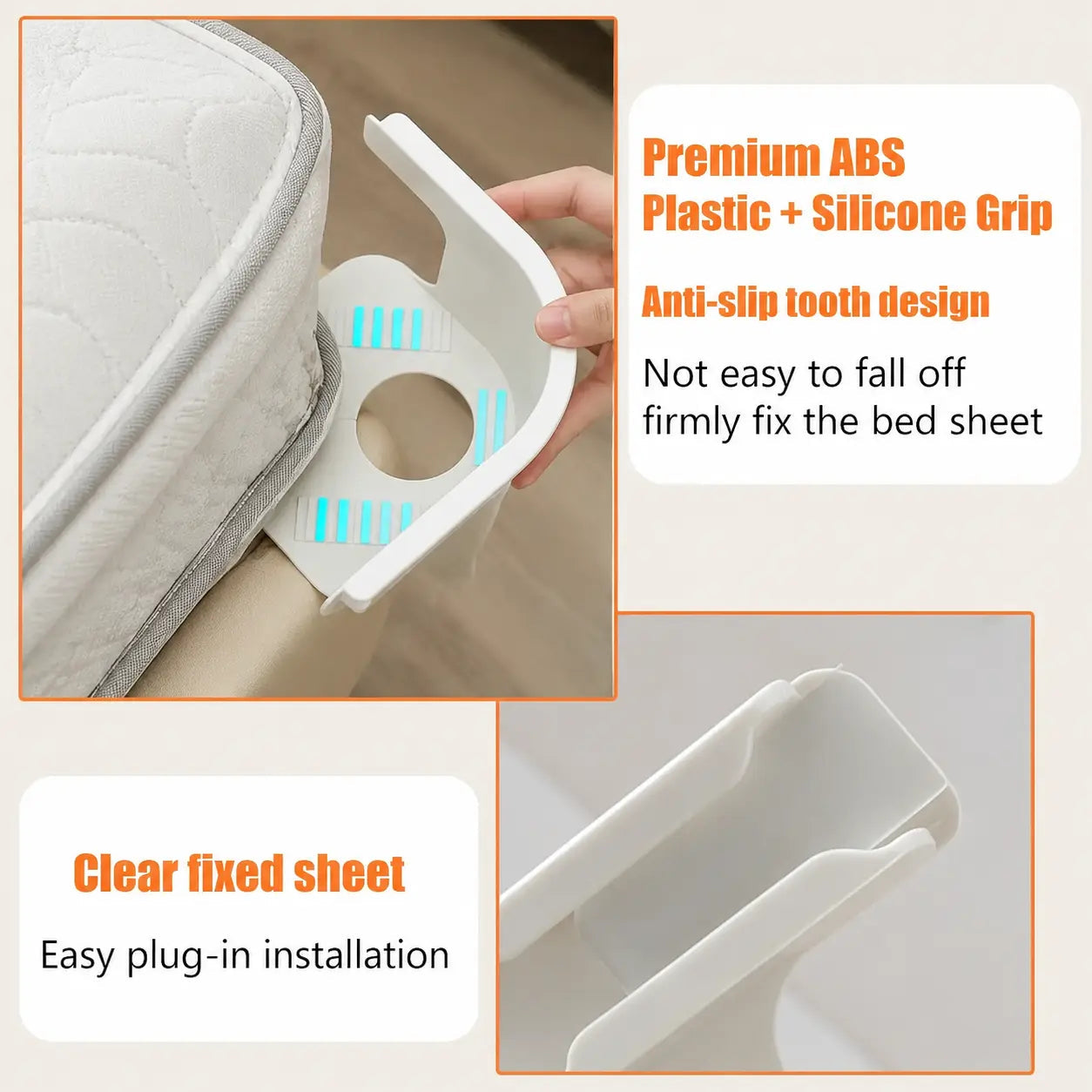 🎁50%OFF &😍 Hot sale Corner Sheet-Lock Clips | 4-Pack