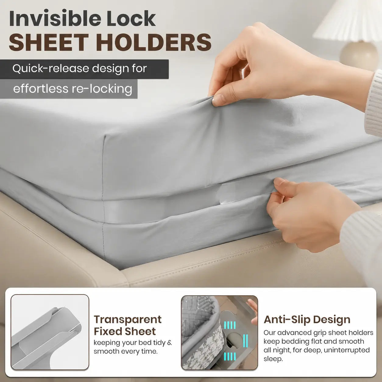 🎁50%OFF &😍 Hot sale Corner Sheet-Lock Clips | 4-Pack