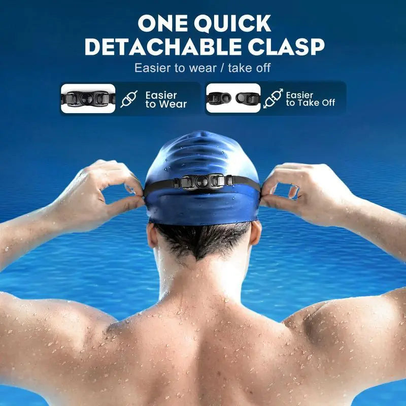 Swim Goggles - Wide View Anti-Fog & UV, No Leaking Swim Glasses for Men, Women, Kids Swimming