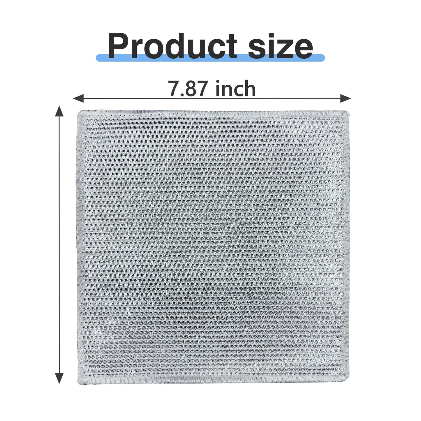 10 Counts Non Scratch Wire Dishcloth Multipurpose Wire Dishwashing Rag Metal Scrubbers for for Wet and Dry Cleaning, 2-Layer Kitchen Cleaning Cloth Cleaning Tool