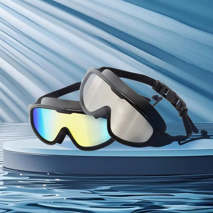 Swim Goggles - Wide View Anti-Fog & UV, No Leaking Swim Glasses for Men, Women, Kids Swimming