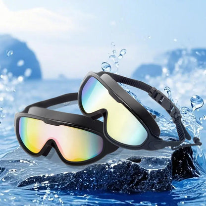 Swim Goggles - Wide View Anti-Fog & UV, No Leaking Swim Glasses for Men, Women, Kids Swimming
