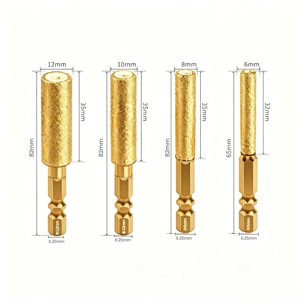 Dry Diamond Drill Bit Set