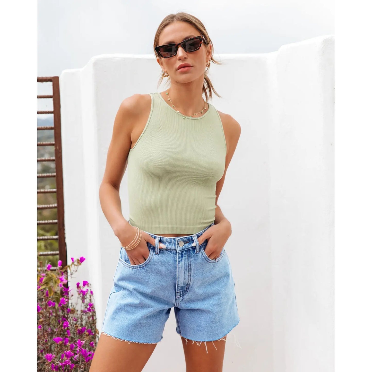 Flowyair Womens Jean Shorts High Waisted Straight Leg Stretchy Raw Hem Mom Denim Shorts Womenswear Bottom Trouser Basic Minimalist