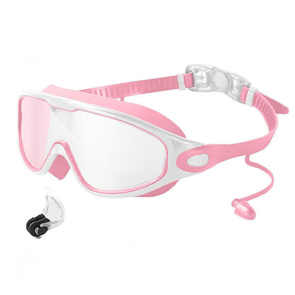Swim Goggles - Wide View Anti-Fog & UV, No Leaking Swim Glasses for Men, Women, Kids Swimming
