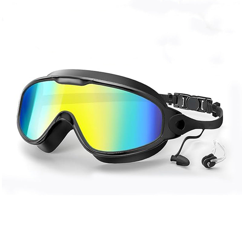 Swim Goggles - Wide View Anti-Fog & UV, No Leaking Swim Glasses for Men, Women, Kids Swimming