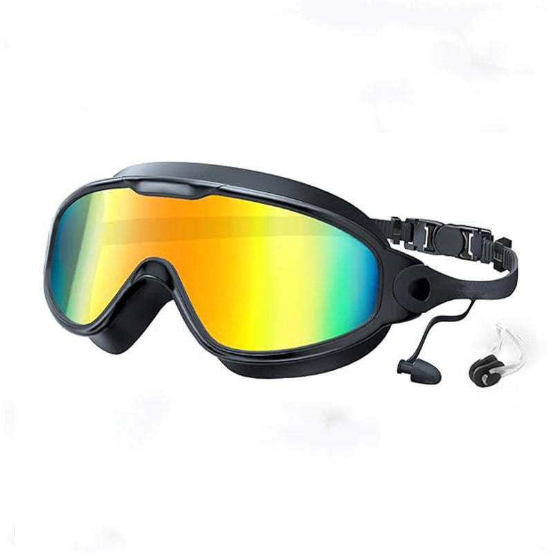 Swim Goggles - Wide View Anti-Fog & UV, No Leaking Swim Glasses for Men, Women, Kids Swimming