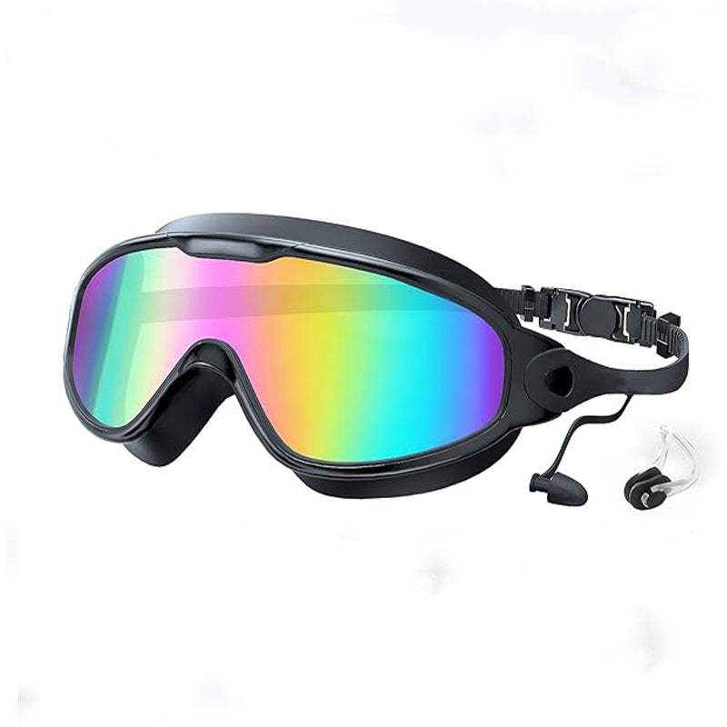 Swim Goggles - Wide View Anti-Fog & UV, No Leaking Swim Glasses for Men, Women, Kids Swimming